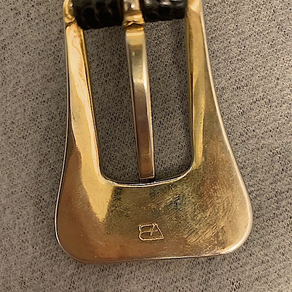 Vintage Leather & Brass Rolling Hinged Women’s Belt main image 12